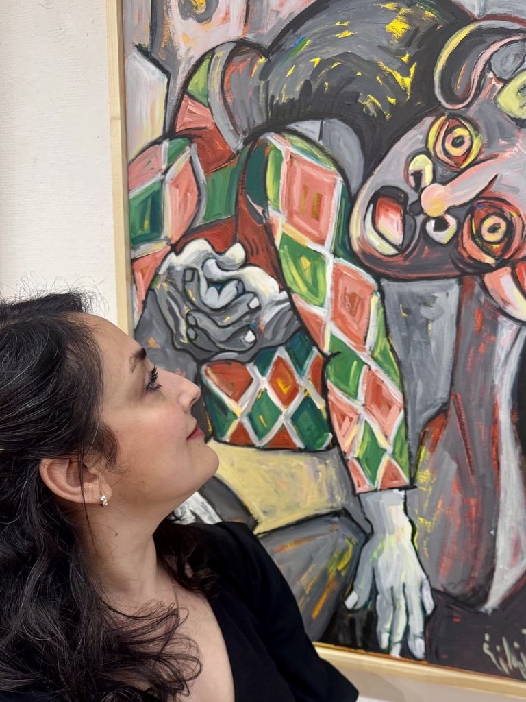 The artist at the group exhibition BBK Frankfurt, titled DIE NEUEN 2024 Exhibition dates: April 11 – May 4, 2025