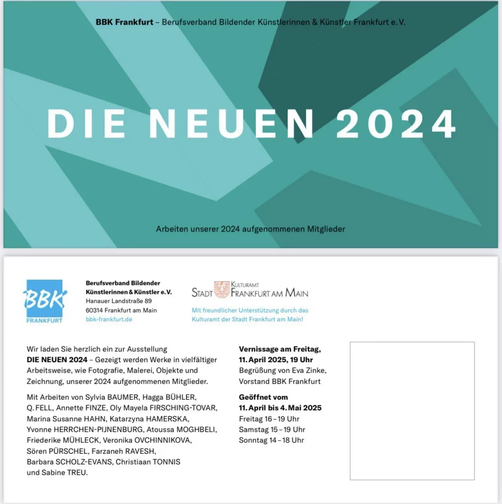 the exhibition THE NEW ONES 2024 On view are works in diverse artistic practices – photography, painting, objects, and drawing – by the members who joined in 2024.